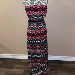 Strapless maxi dress